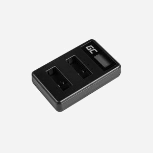 Green Cell ADCB20 Chargeur USB pour Batteries GoPro AHDBT-501 - Double Slot, LCD, 5V, 0.6A, Protection Surchauffe/Surcharge/Court-Circuit - Miniature 3