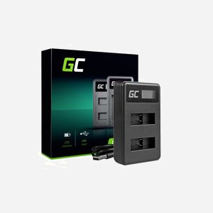 Green Cell ADCB20 Chargeur USB pour Batteries GoPro AHDBT-501 - Double Slot, LCD, 5V, 0.6A, Protection Surchauffe/Surcharge/Court-Circuit - Miniature 5