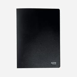 Leitz Recycle 46770095 Protège-documents A4, 40 Pochettes PP 90% Recyclé, Noir, 231x310x16mm, Mise en Page Portrait, Poids 280g