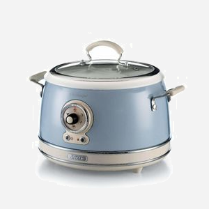 Ariete Cuiseur à Riz 2904/05 3.5L 700W Bleu Clair, Bol 1.8L, Vitrocéramique, 5 Programmes, Maintien au chaud 24h, Panier vapeur, 295x340x275mm - Miniature 1
