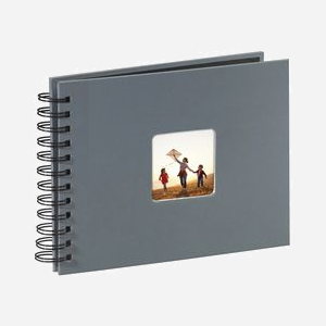 Hama Album Photo Spirale Gris, 50 Feuilles 10x15 cm, Pages Noires, Dimensions 240x170mm - Référence 4007249948847 - Miniature 2