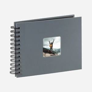 Hama Album Photo Spirale Gris, 50 Feuilles 10x15 cm, Pages Noires, Dimensions 240x170mm - Référence 4007249948847 - Miniature 3