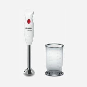 Bosch CleverMixx MSM24100 Mélangeur à Immersion 400W, Inox/Blanc, Bol Gradué, Câble 1.2m, Lame Inox, Pièces Lave-Vaisselle, 60x60x375mm, 0.8kg - Miniature 1