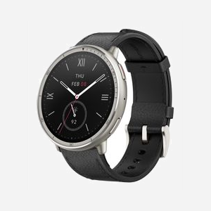 Amazfit W2433EU1N - Smartwatch AMOLED 1.32" 466x466px Tactile, Bracelet Cuir Noir, Boîtier Argent, Zepp OS, Bluetooth 5.2, Batterie 270mAh - Miniature 3