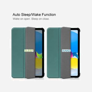 CoreParts Étui Folio Porte Carte Vert pour iPad (2022) 10.9" (27.7cm), Simili-cuir/Microfibre, 2 Positions, 190x250x15mm, 160g, TABX-IP10-COVER8 - Miniature 2