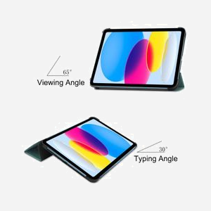 CoreParts Étui Folio Porte Carte Vert pour iPad (2022) 10.9" (27.7cm), Simili-cuir/Microfibre, 2 Positions, 190x250x15mm, 160g, TABX-IP10-COVER8 - Miniature 3