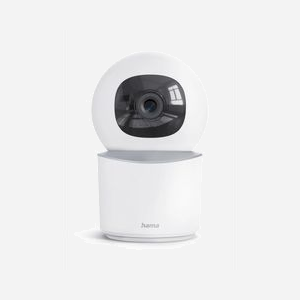 Caméra de Sécurité IP Intérieure Hama 00176652, 1080p, WiFi, Angle 100°, Rotation 355°, Inclinaison 50°, Vision Nocturne IR, MicroSD 128Go