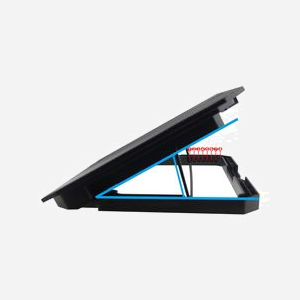 Support Laptop Techly ICOOL-CP11TY Noir pour Notebook jusqu'à 17" avec 2 Ventilateurs 14cm, Hub USB 2.0 (2 Ports), 8 Positions, 357x262x30mm - Miniature 4