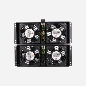 Extralink EX.8673 : Ventilateur 4x pour Armoire Rack 0U, Métal Noir, Hot-Swap, Câble EU 2m, Dimensions 50x350x320mm