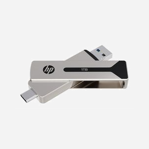 PNY 911 Pro - Clé USB 512Go USB Type-A/Type-C 3.2 Gen 2, Lecture 1000Mo/s, Écriture 900Mo/s, Format Pivotant, Argent, Réf HPFD911PRO-512 - Miniature 1