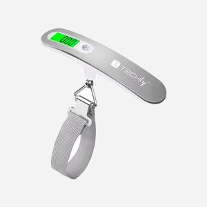Techly I-HT-WL04 Pèse-Bagage Électronique 50kg Argent - Écran LCD, Batterie CR2032, 148x54x30mm, Collier, CE/WEEE - Miniature 1