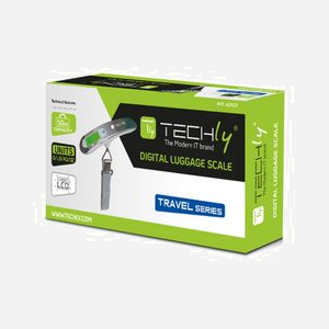 Techly I-HT-WL04 Pèse-Bagage Électronique 50kg Argent - Écran LCD, Batterie CR2032, 148x54x30mm, Collier, CE/WEEE - Miniature 2