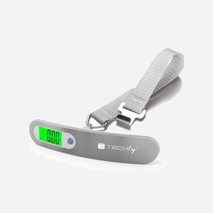 Techly I-HT-WL04 Pèse-Bagage Électronique 50kg Argent - Écran LCD, Batterie CR2032, 148x54x30mm, Collier, CE/WEEE - Miniature 3