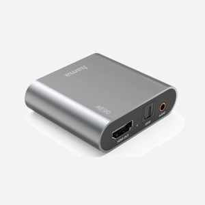 Hama 00205100 Séparateur Audio HDMI vers 3.5mm Argent - Connecteur 1 Femelle HDMI, Connecteur 2 Femelle 3.5mm, 58 x 16 x 53mm - Miniature 3
