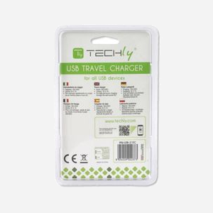 Techly IPW-USB-21EC Chargeur Secteur Intérieur 1 Port USB 2.0 5V/2.1A Blanc - Protections Surcharge/Surtension/Surchauffe/Court-circuit - 110-240V - Miniature 3