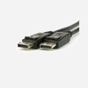 Câble Akyga AK-AV-10 DisplayPort Mâle/Mâle 1.8m Noir, résolution 1920x1080 à 60Hz, contacts plaqués Or, gaine PVC, diamètre 7mm