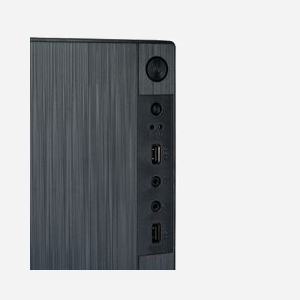 Akyga AK35BK Boîtier PC Micro Tower Noir, Acier/ABS, Micro ATX/Mini-ITX/Flex-ATX, 2x 3.5", 2x 2.5", USB 2.0, Audio, Ventilation 120/80mm, 175x310x350mm - Miniature 3