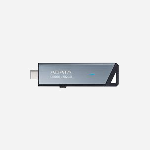 ADATA UE800 512Go USB Type-C 3.2 Gen 2, Lecture/Ecriture 1000Mo/s, Format Slide, Corps Métal Argent, Compatibilité Windows/macOS/Linux