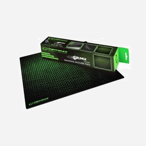 Tapis de souris gaming Esperanza EGP103G Noir/Vert 400x300x3mm, surface motif, base caoutchouc antidérapante, packaging boîte