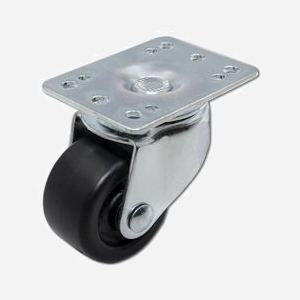 Qoltec 54508 - Kit de 4 Roulettes pour Racks, Corps en Acier/Plastique, Noir/Argent, Dimensions 55x85x70mm, avec Verrouillage, Poids 1.22kg - Miniature 1