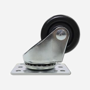 Qoltec 54508 - Kit de 4 Roulettes pour Racks, Corps en Acier/Plastique, Noir/Argent, Dimensions 55x85x70mm, avec Verrouillage, Poids 1.22kg - Miniature 4