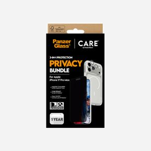 PanzerGlass Protection d'écran iPhone 17 Pro Max, Verre Trempé, Privacy Filter, Résistant Rayures/Chocs, Dimensions 159.3x73.8x0.74mm, Kit d'application inclus - Miniature 3