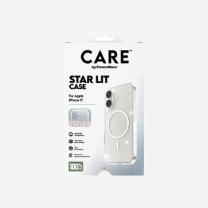 PanzerGlass CARE by Flagship Case Urban Explorer Star Lit White MagSafe - Housse iPhone 17 Transparent - Résistance Rayures/Chocs - 78x14x155mm - 39g - Miniature 3