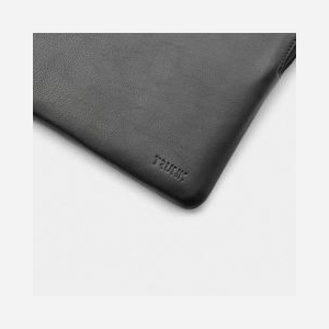 Housse Trunk TR-LEAALSPRO14-BLK en Cuir Noir pour MacBook Pro 14" (35,6 cm), Fermeture Zippée, Protection Anti-Rayures, Unisexe Adulte - Miniature 4