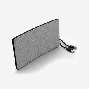 Antenne TV Intérieure Hama Fabric Design 470-690MHz DVB-T/T2, Filtre LTE/GSM, Câble 2m, Alimentation USB, Dimensions 230x130x30mm, Noir/Gris - Miniature 4