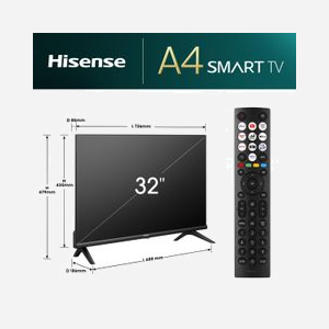 Hisense 32A4N TV LED 32" HD 1366x768, 200cd/m², DVB-T2/C/S2, VIDAA, WiFi, Ethernet, 2xHDMI, 2xUSB, VESA 100x200mm, Noir - Miniature 2
