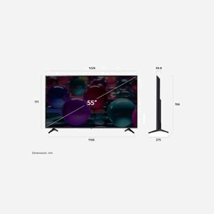 LG TV UHD 55" (139.7cm) 4K Ultra HD LED Direct 60Hz Smart TV WebOS Wifi 5 DVB-T2/C/S2 HDR10 Pro 3xHDMI 2xUSB VESA 300x300 - Miniature 4