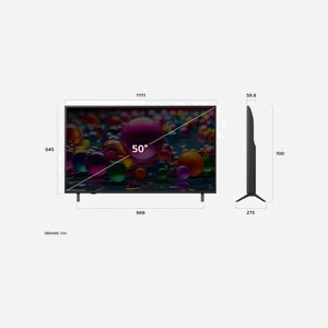 LG TV LED 50" 4K Ultra HD (3840x2160) 60Hz DVB-T2/C/S2 HDR10/HLG, Audio 2.0 20W Dolby Digital, Bluetooth 5.1, VESA 300x300, α7 Gen8 AI Processor 4K - Miniature 4