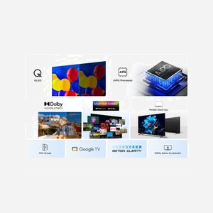 TCL 43P7K TV QLED 43" 4K Ultra HD (3840x2160) Google TV 12.0, HDR10+, Dolby Vision, HDMI 2.1, Wifi, DVB-T2/C/S2, Métallique - Miniature 4