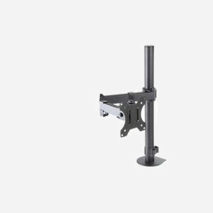Support Bureau ART L-01X Noir pour écran 13"-32", Pince, VESA 75x75/100x100mm, Inclinaison -45°/+45°, Rotation -90°/+90°, Charge Max 8kg - Miniature 5