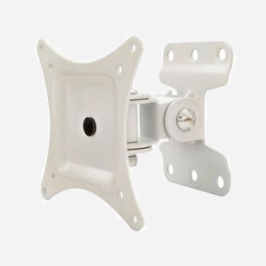 Support Mural TV Techly ICA-LCD-201WH Blanc, 13"-30", VESA 75x75/100x100, Inclinaison -15°/+15°, Rotation 360°, Charge Max 23kg, Distance Mur 9.8cm - Miniature 3