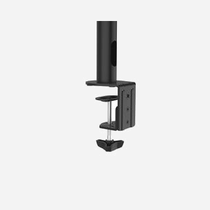 Support écran bureau Hama 00118495 pour 3 écrans 10"-27" (25.4-68.6cm), VESA 75x75/100x100, Pince, Inclinaison +/-25°, Rotation 180°, Hauteur réglable, Noir - Miniature 3