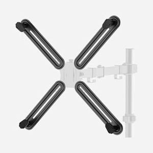 Support écran Techly ICA-LCD-VESA-M100 noir pour écran 13" à 27", montage sur poteau, VESA 75x75/100x100, charge max. 8kg - Miniature 5