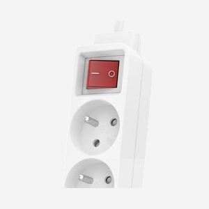 Multiprise Hama 44133757 - 3 Prises CA 250V - Câble 1.4m - 1 USB Type-A + 1 USB Type-C 18W - Protection Court-circuit - Blanc - Dimensions 42x37x237mm - Miniature 4