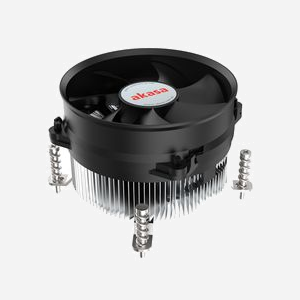 Akasa Refroidisseur Hybride CPU LGA1700 9.5cm Aluminium Noir - Ventilateur 95mm 600-3000RPM, 53.62 CFM, 4.87 mmH2O, 11.7-36.6dB, 80W - Miniature 1