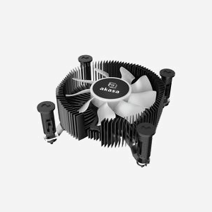Akasa AK-CC6615BP01 Refroidisseur d'air pour processeur LGA 1700, 600-3000 RPM, 27.8 CFM, 16-35 dB, roulement à billes double, TDP 73W, noir - Miniature 2