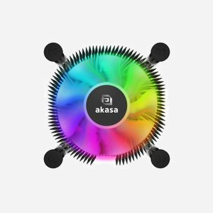 Akasa AK-CC6615BP01 Refroidisseur d'air pour processeur LGA 1700, 600-3000 RPM, 27.8 CFM, 16-35 dB, roulement à billes double, TDP 73W, noir - Miniature 5