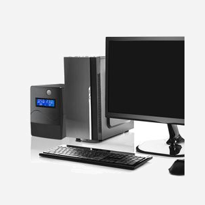 Qoltec Monolith UPS 1kVA Double-Conversion (Online) 600W, 2 Prises Type F, USB Type-B, Tension d'entrée 140-300V, Fréquence 50/60Hz - Miniature 4