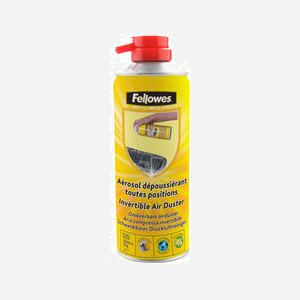 Fellowes 9974804 Nettoyeur Air Comprimé 520/200ml pour Équipement Électronique, Accès Endroits Difficiles, 200g, Jaune, Dimensions 188x64x64mm