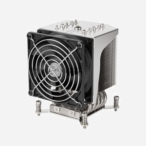 Silverstone XE04-2066 Refroidisseur d'air pour Processeur Socket LGA 2011/2066, TDP 165W, 5 Caloducs Cuivre, Ventilateur 92mm PWM 1300-3800RPM, 54CFM, Noir/Argent