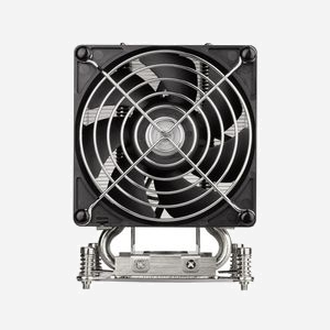 Silverstone XE04-2066 Refroidisseur d'air pour Processeur Socket LGA 2011/2066, TDP 165W, 5 Caloducs Cuivre, Ventilateur 92mm PWM 1300-3800RPM, 54CFM, Noir/Argent - Miniature 2