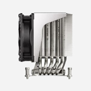 Silverstone XE04-2066 Refroidisseur d'air pour Processeur Socket LGA 2011/2066, TDP 165W, 5 Caloducs Cuivre, Ventilateur 92mm PWM 1300-3800RPM, 54CFM, Noir/Argent - Miniature 3