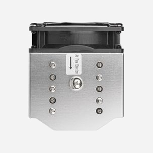 Silverstone XE04-2066 Refroidisseur d'air pour Processeur Socket LGA 2011/2066, TDP 165W, 5 Caloducs Cuivre, Ventilateur 92mm PWM 1300-3800RPM, 54CFM, Noir/Argent - Miniature 5