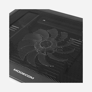 Modecom CF13 - Support Refroidisseur pour PC Portable jusqu'à 14" (35.6cm), 1 Ventilateur 140mm, 1000RPM, 47.35 CFM, 21dB, USB, Éclairage Bleu, Noir - Miniature 5
