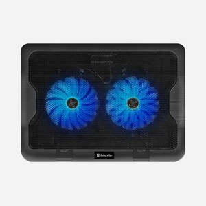Defender NS-503 - Support Refroidisseur pour Ordinateur Portable jusqu'à 17" - 2 Ventilateurs 126mm 1000 RPM - USB - Noir - 6 Niveaux Hauteur - Éclairage Bleu - Miniature 5