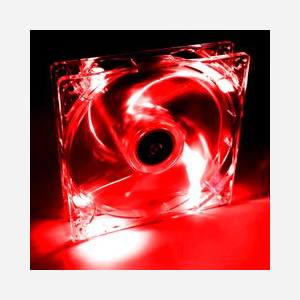 Akyga AW-12A-BR Ventilateur Boîtier PC 120mm Transparent, 1000 RPM, 20 dBA, 66 CFM, LED Rouge, MTBF 30000h, ABS, 120x120x25mm - Miniature 2